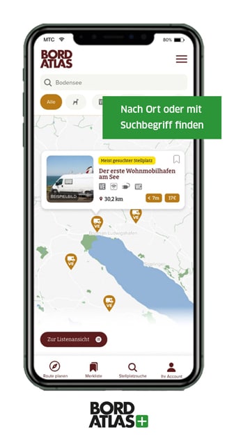 Bordatlas+ Stellplatz Suchfunktion